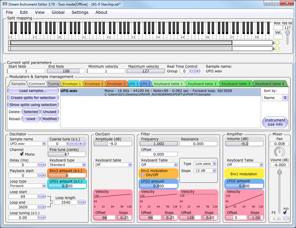 Instrument Editor
